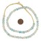 The Bead Chest African Recycled Glass Beads – Handmade in Ghana – Speckled Blue 7mm Strand for Jewelry Making, Crafts, and Home Decor I Approximately 73 Beads